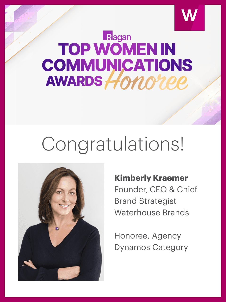 Kimberly Kraemer Top Women in Communications Awards Honoree
